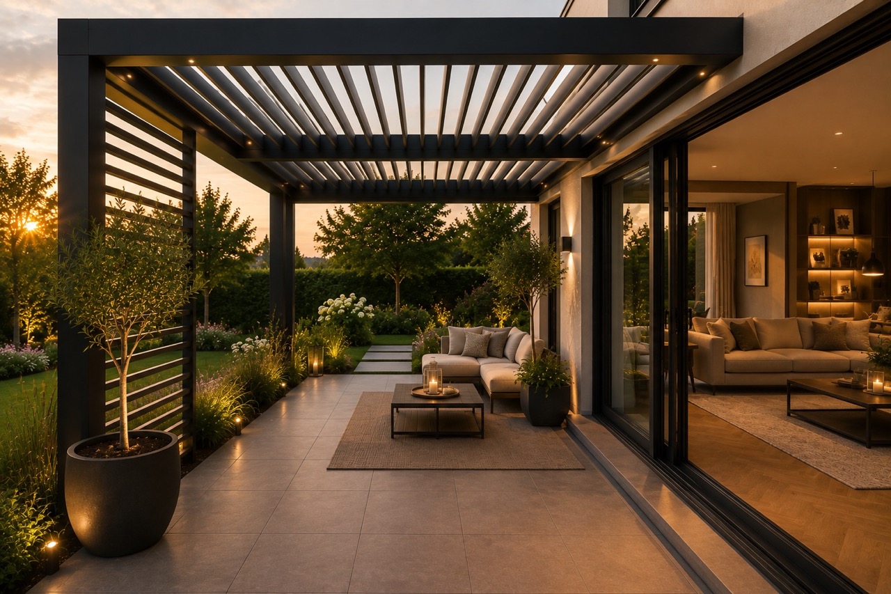 Pergola aus Polen mit Montage – wie entsteht ein geschützter Übergangsbereich zwischen Wohnzimmer, Terrasse und Garten?